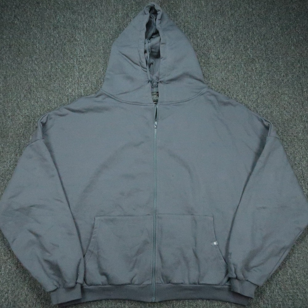 POPFLEX Hoodie Women 3X 4X Blue Zip Cloud Full Plus Size Fleece Oversized Pocket